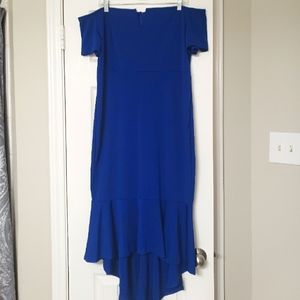Royal blue off the shoulder dress NEW